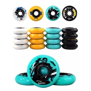 4 Pçs Profissional 85a 90a pu 72mm/76/80mm Figura fsk Patins Em Linha Rodas Adulto Homem Mulher Iniciante Crianças Rua U