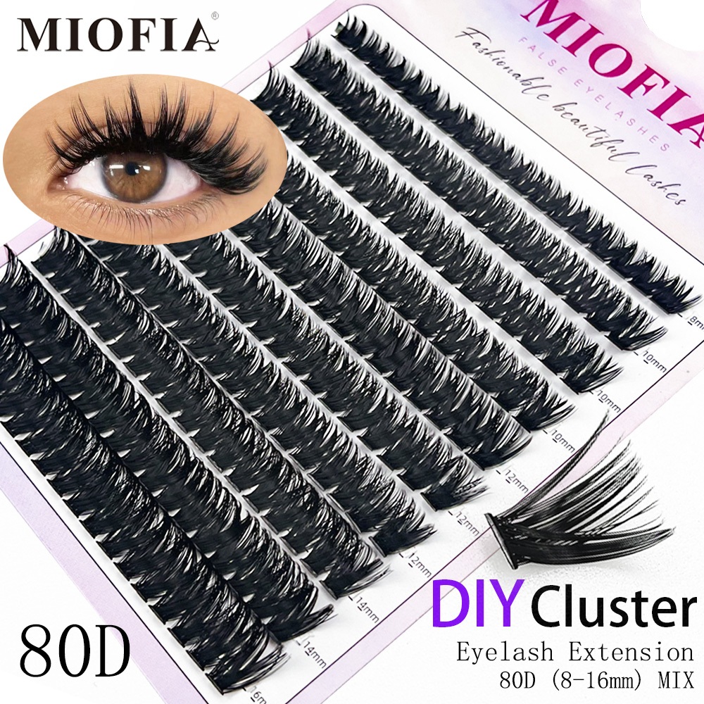 10 fileiras 160-200 Clusters cílios grossos C/D único Natural grosso cílios Volume 30D/40D/60D/80D conjunto de extensão em Oferta na Shopee