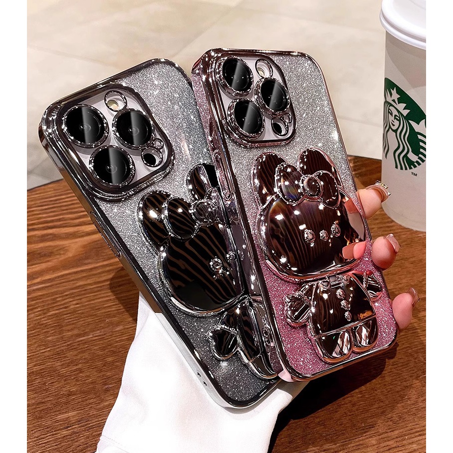 Para Samsung S20 S21 S23 S24 S25 FE S22 Plus Ultra A55 A56 A54 A15 A16 A17 A05S A06 A07 Bling Pequeno Coelho Suporte Cap em Oferta na Shopee