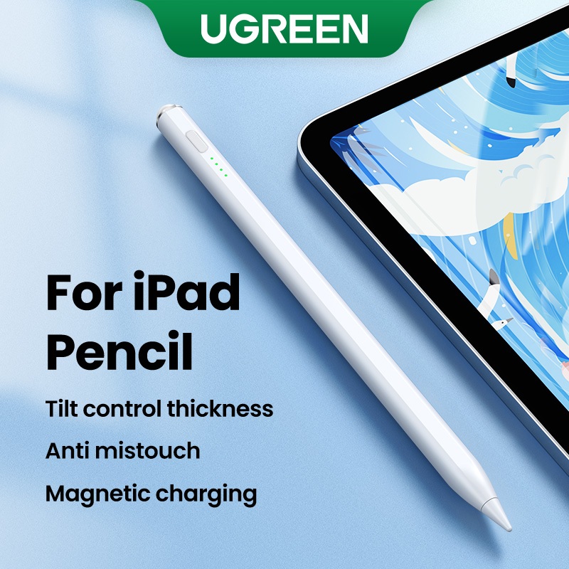 Caneta Stylus UGREEN Para Lápis Apple Magnético iPad Pro 12.9 Air Mini 2022 Basculante Bluetooth Com Luz Indicadora em Oferta na Shopee