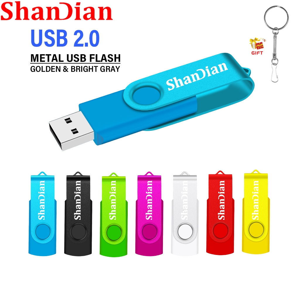 SHANDIAN Free Logotipo Personalizado USB Flash Drives 64GB Pen Drive Plástico 32GB Dez Minutos Para Reduzir Amostras Stick 16GB Memória De Impressão A Cores 8GB Creative Gift 4GB