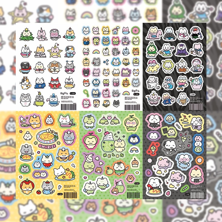 Autocolantes Decorativos Kawaii Cartoon Cat Stickers Coreanos Bonitos Star Card Photo Phone Case Diário De Conta Planejador De Agenda Papelaria De Bricolage