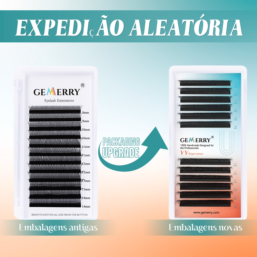 Gemerry YY Shaped 0,07mm Extensão De Cílios Falsos Mink Natural Fãs Prefabricados À Mão Suprimentos Ferramentas Volume