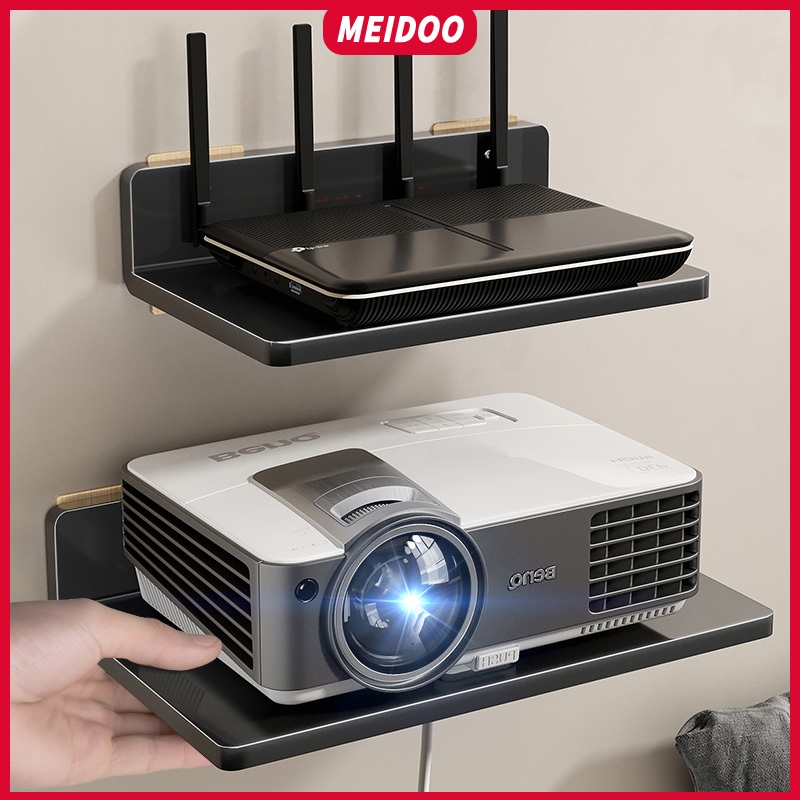 MEIDOO Suporte Do Projetor De Alumínio Bandeja De Armazenamento De Parede Preto