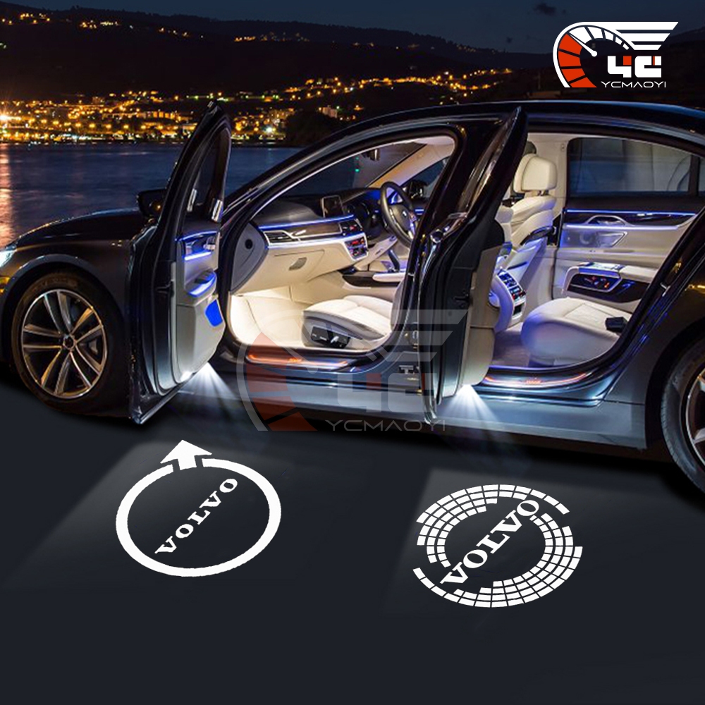 2/4Pcs Led Car Door Light Logotipo Da Porta Do Carro Projetor De Boas-Vindas Lâmpadas Ambientes Para VOLVO V90 V60 S90 S60 S80 XC40 XC60 XC70 XC90 S80 V40 V60 Acessórios