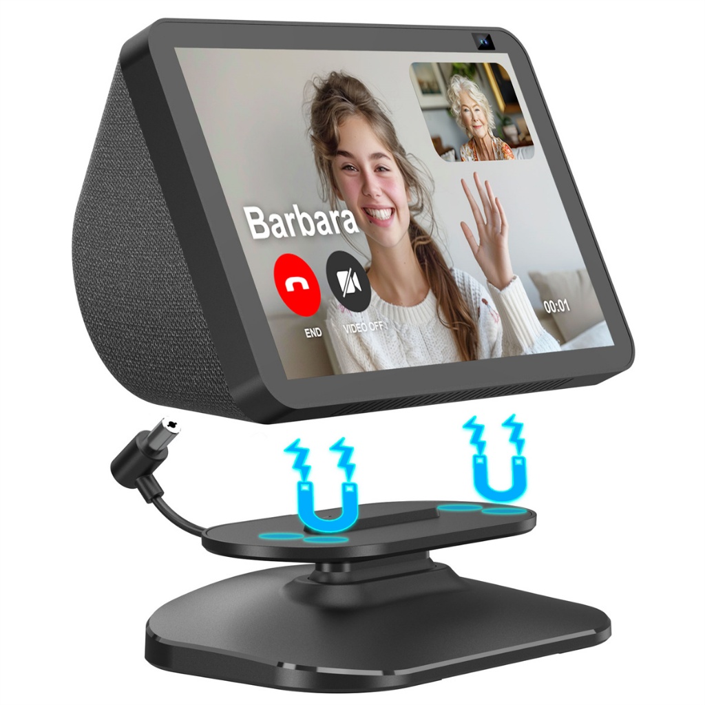 Suporte De Carregamento Para Echo Show 8 (1a E 2a) Com Porta USB-C , Inclinação + Montagem Giratória Todos Os Telefones Celulares Fones De Ouvido em Oferta na Shopee