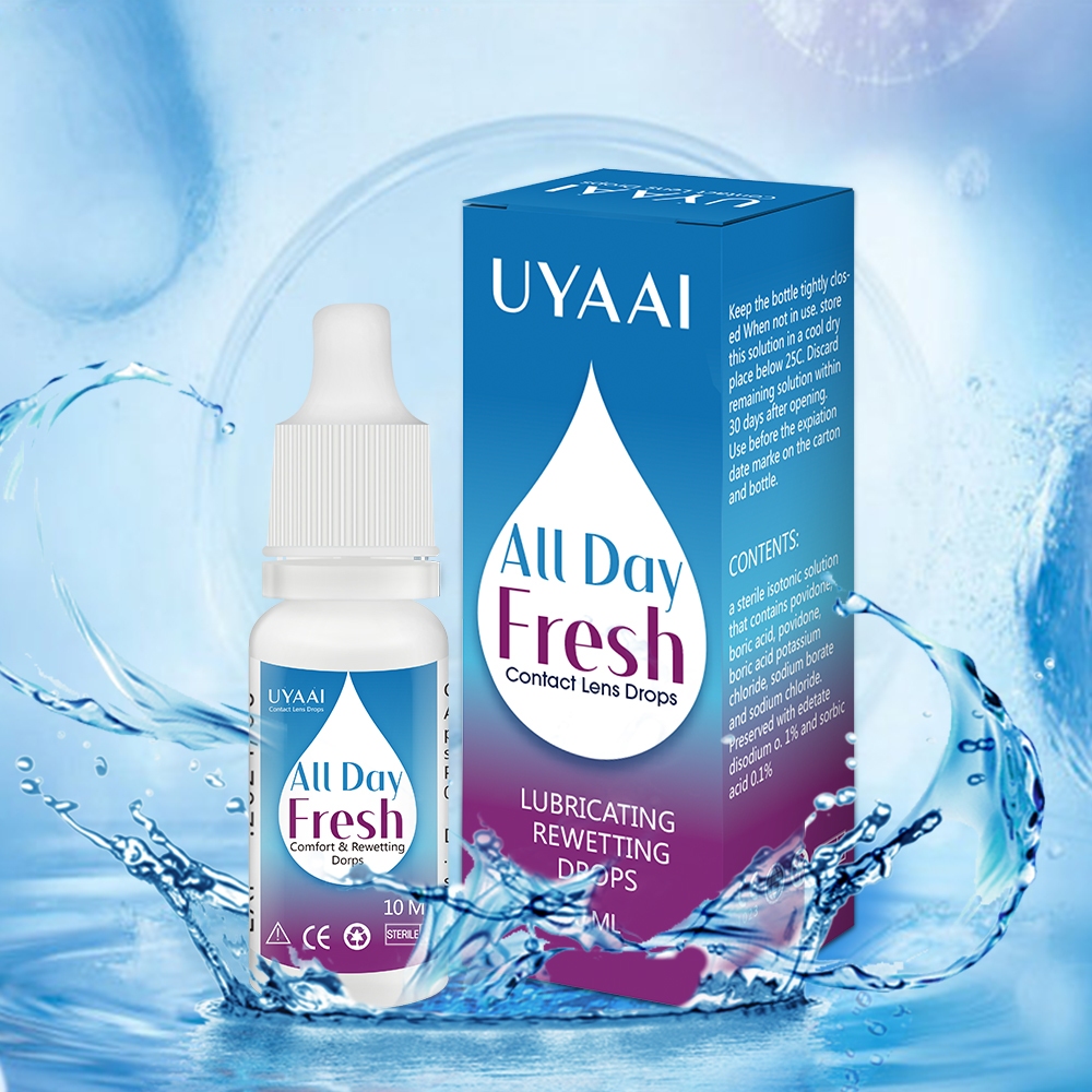 UYAAI 10ml Lentes Solução Conforto Rewetting Drops Eye De Contato Líquido Beauty Pupil Limpeza De Pupilas Cuidados Com A Saúde em Oferta na Shopee