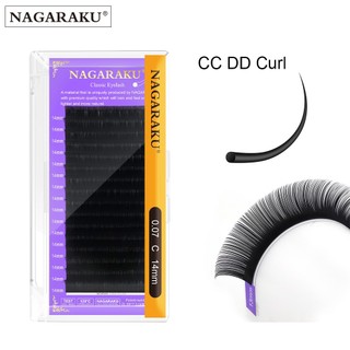 NAGARAKU Extensões Individuais De Cílios CC DD Curl Hand Made Premium Falsos De Um Comprimento em Oferta na Shopee