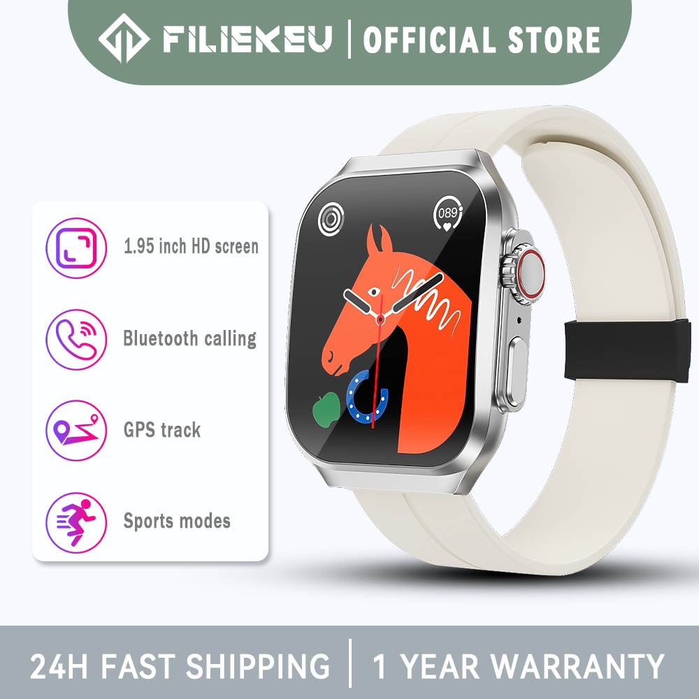 FILIEKEU Relógio Inteligente Para Homens Tela AMOLED De 1,96 Polegadas BT Call Watches Heart Rate Oxygen Fashion SmartWatch Mulher Android E IOS