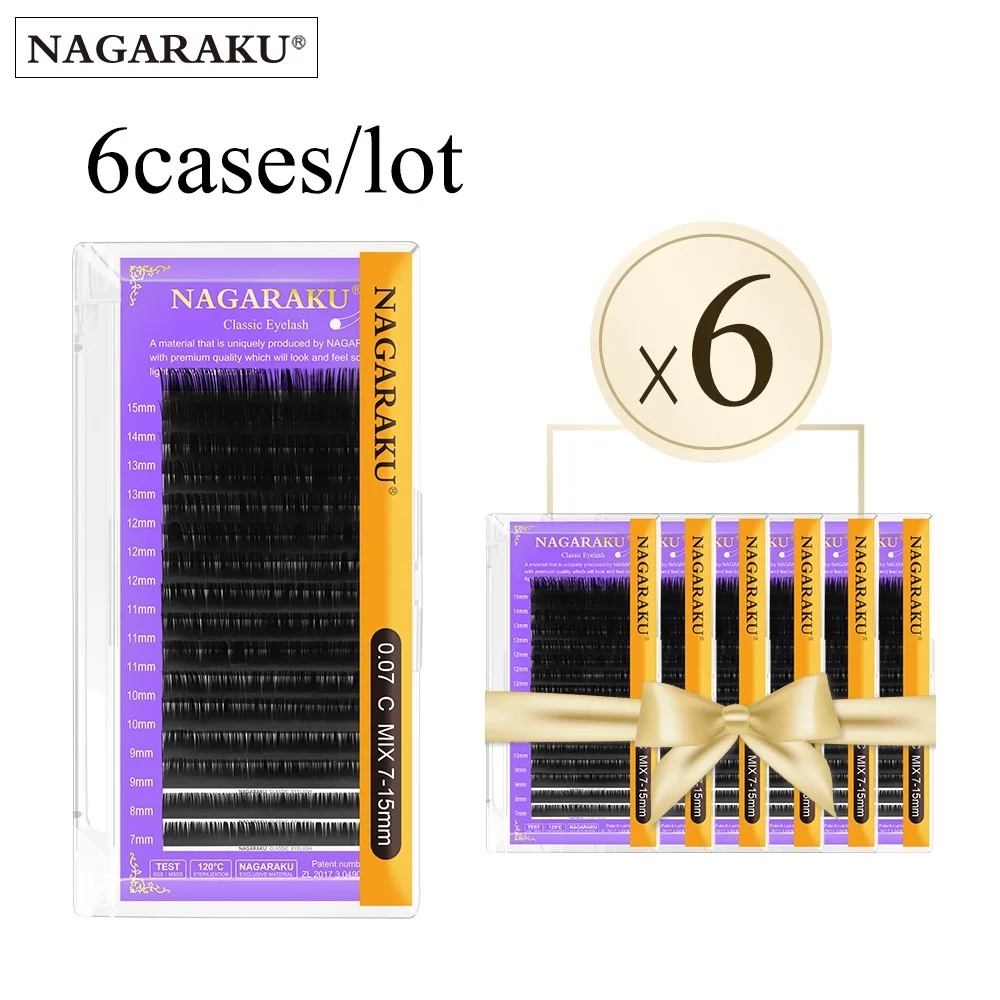 NAGARAKU Cílios Maquiagem Indivídual 6 Estojos Conjunto De Alta Qualidade Macio Vison Nature Premium Faux Cils em Oferta na Shopee
