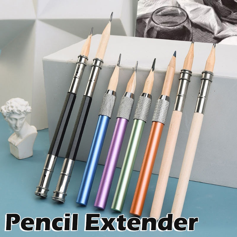 3 Pçs Extensor De Lápis De Metal Dupla Extremidade Haste De Extensão De Madeira Arte Papelaria Esboço Estender Pintura G em Oferta na Shopee