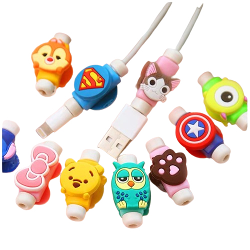 Personagens Protetores De Cabo Para Carregar O iPhone USB Android Pequenos Animais