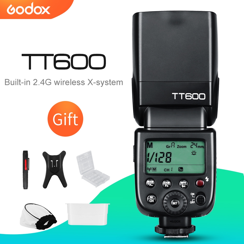 Godox TT600 2.4G Câmera Mestre/Slavar Sem Fio Flash Speedlite