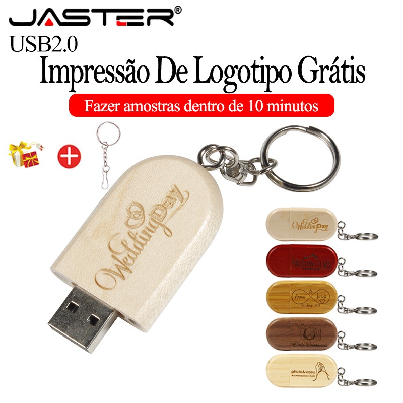 JASTER Art (Logotipo Personalizado Gratuito) USB 2.0 Flash Drive 128GB Photography Studio Pen 64GB Flashdrive De Gravaçã