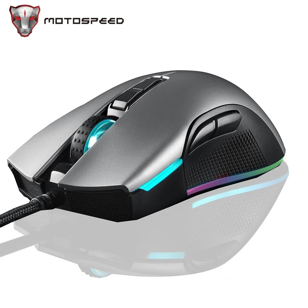 Mouse Motospeed V70 Para Gaming RGB Backlight PAW3325 Wired 7 Botões Sensor Óptico Personalizar Programação De Macro Computador Portátil