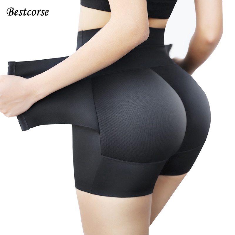 Bestcorse Short Aumenta Calcinha Com Enchimento Bumbum Cintura Alta Cinta Aperta Barriga Sem Costura Calcinha Levanta Bumbum Modeladora Feminina Bunda Falsa Calcinha De Bunda E Quadril