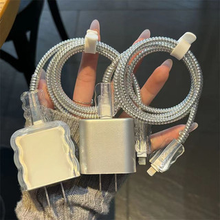 Protetor De Bobinador De Cabo Transparente Para IPhone 18W 20W Cobertura Do Carregador Caixa De Carregamento Rápido De Dados Cabeça De Fio Proteção Anti-Mordida