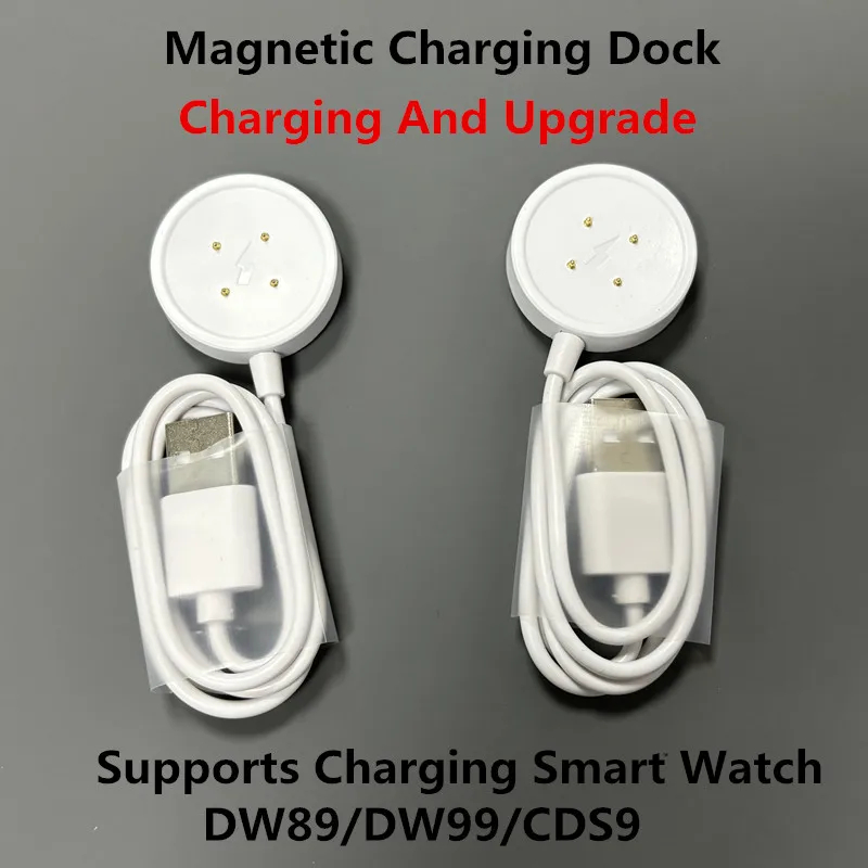 Dock De Carregamento Magnético De 4 Pinos Espaçamento Atualizado Da Interface USB Suporta 4G Smartwatch DW89/DW99/CDS9