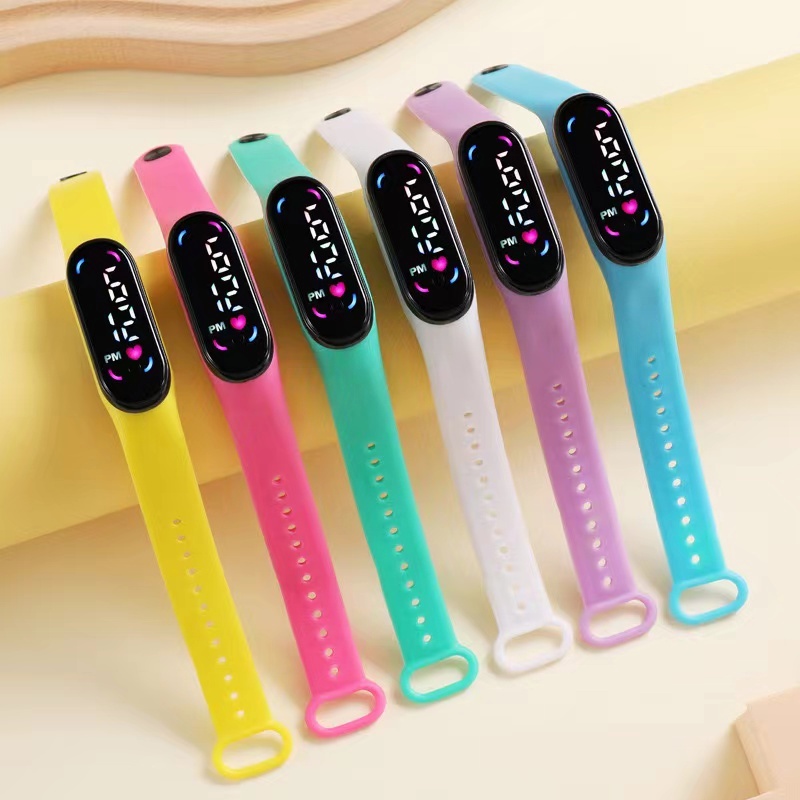 Relógio Digital Esportivo Infantil LED Tela Sensível Ao Toque Kids Watch