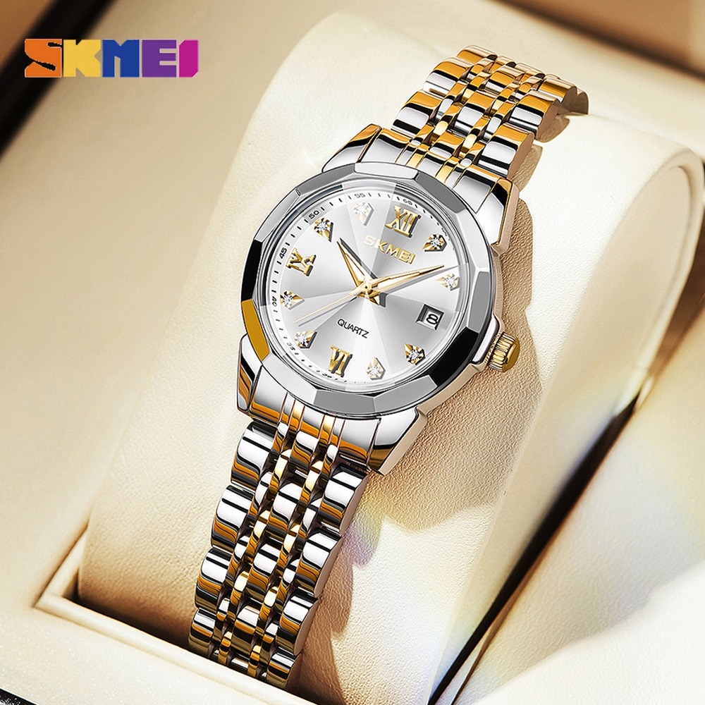 Relógio Skmei watch original Feminino Em Aço Inoxidável Luminoso À Prova D'água Blue 7070 em Oferta na Shopee