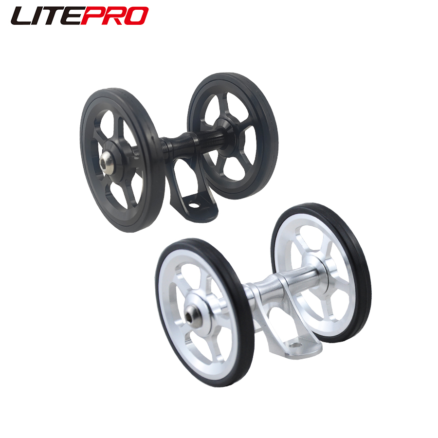 Litepro 16 Polegada Dobrável Bicicleta Paralama Roda Fácil CNC Liga De Alumínio Grandes Empurrando Rodas Fender Engrenag