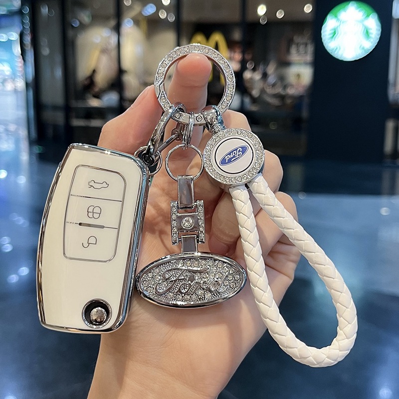 tpu Key case Para O ford fiesta focus Ecosport kuga escape Falcão b-max c eco sport fashion Chaveiro keychain em Oferta na Shopee