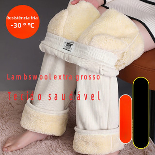 Calça Chenille De Perna Larga Para Mulheres 2023 Inverno Nova De Veludo casual De sherpa Feminina De Outono