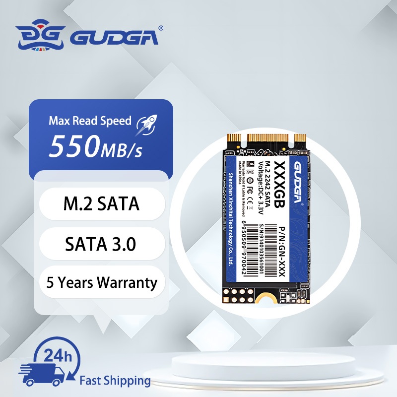 GUDGA SSD M2 SATA 22X42mm M . 2 NGFF 64GB 128GB 256GB 512GB Disco Rígido Interno De Estado Sólido Para Notebook Desktop Laptop