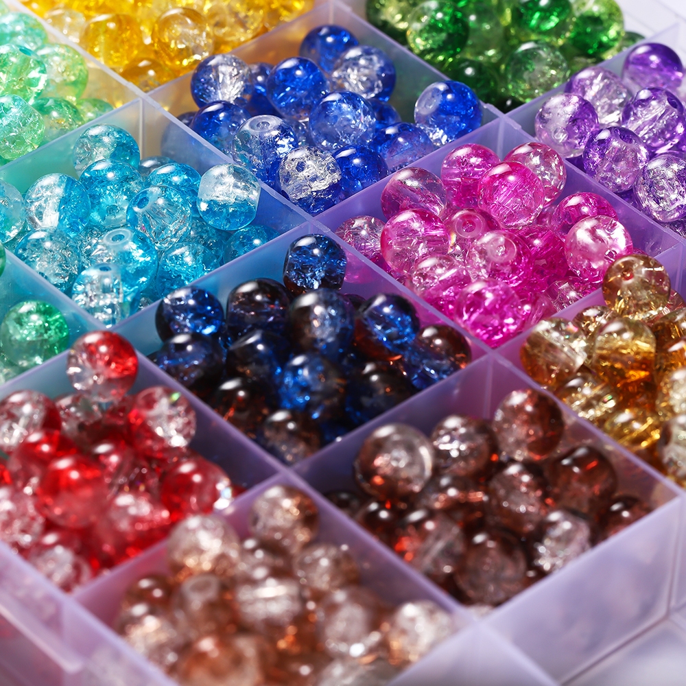 St. kunkka 50-105Pcs Contas de vidro de duas cores para a fabricação de jóias de bricolagem em Oferta na Shopee