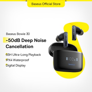 Baseus Bowie 30 True Wireless Earphones-50dB Cancelamento Ativo De Ruído Earbuds Display Digital Fones De Ouvido Sem Fio em Oferta na Shopee