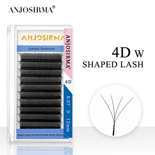 ANJOSIRMA 4D W Em Forma Extensão De Pestanas Premade Volume Ventiladores Estilo Faux Mink Soft Easy Natural Fanning em Oferta na Shopee