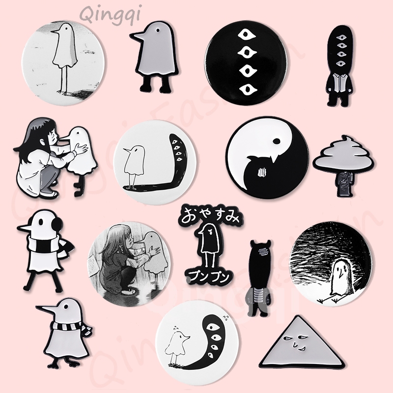 Engraçado Goodnight Punpun Broches Oyasumi Broche De Lapela De Alfinete De Esmalte Metal Crachá Jóias De em Oferta na Shopee