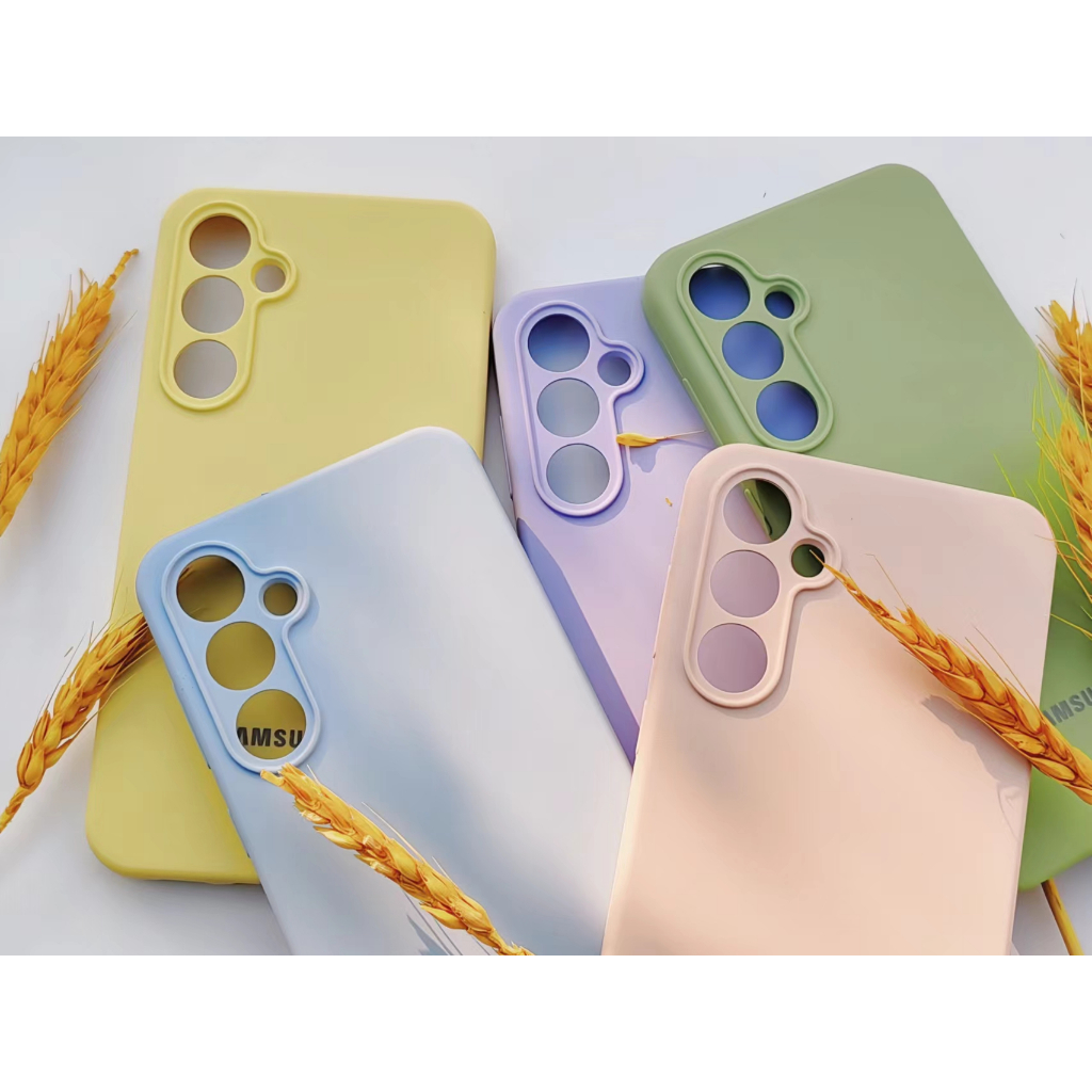 Para Samsung Galaxy A34 A05 A05S A15 A35 A55 4G 5G Proteção Da Câmera Totalmente Embrulhada , Toque Macio E Nunca Desbotando Caixa Protetora De silicone Líquido