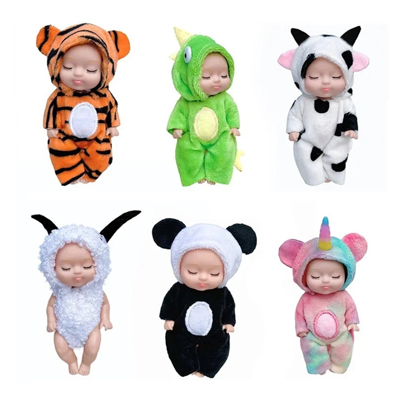 Reborn ML 11CM/3.5INCH Bonecas Renascidas Em PVC Baby Toys Laváveis À Prova D'água Doll Cute Mini Boneca Renascida Para Meninas Presente De Aniversário
