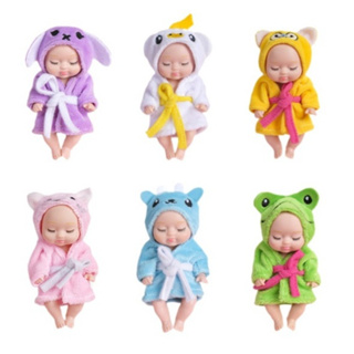 Novo Estilo|11cm Bebê Reborn Realista Trocável Doll Bebe Reborn Silicone Sólido Carro Lido Simulação de Sono Renascimento Doll bjd Doll Bathrobe Doll Dressable Girl Toys Brinquedos Infantis em Oferta na Shopee