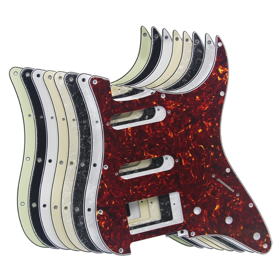 FLEOR 11 Furos HSS Guitarra Elétrica Pickguard SSH Placa De Arranhões E Parafusos Para ST