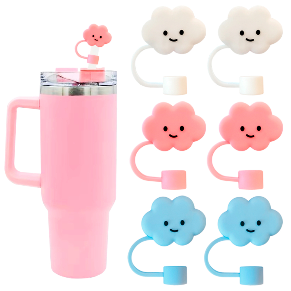 A Palha Cobre O Produto Comestível Dustproof Dos Acessórios Do Copo PVC Da Série Nuvem De 10mm