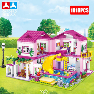 1018 pçs compatível Lego menina princesa bloco de construção brinquedo conversível verão Villa montagem educacional brinquedo jogar casa castelo presente em Oferta na Shopee