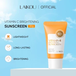 LAIKOU Protetor Solar Brilhante Vitamina C 30g SPF50 PA + + Leve E De Longa Duração Do Tom Da Pele Previne