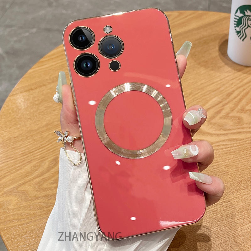 Capa Redmi 12 4G De silicone Galvanizada TPU Com Simples Macia De Sucção Magnética E Lente anti-Queda — imagem 2 de 2
