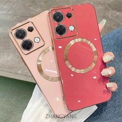 Redmi Nota 13 pro 4G 5G 5G Caixa De silicone Galvanizado TPU Com Macia Simples De Sucção Magnética E Lente anti-Queda