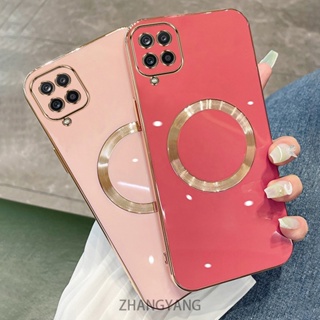 Samsung A12 M12 M12 a22 4G a22 5G M22 Estojo De silicone Galvanizado TPU Com Simples Sucção Magnética E Lente anti-Queda em Oferta na Shopee