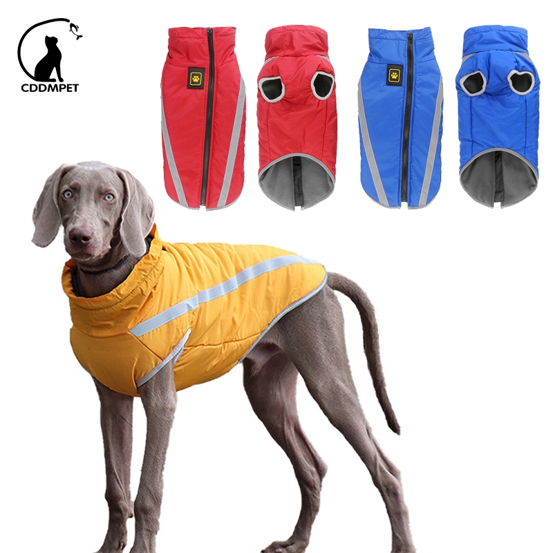 Roupa De Cachorro Para Cães Grandes Com Zíper À Prova D'água Casaco De Inverno Animais De ...