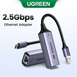 UGREEN USB-A/C 3.0 2.5Gbps Adaptador Ethernet 15cm Cartão De Rede Com Fio Para Windows Mac OS Macbook Dell Laptop iPad em Oferta na Shopee