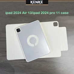 KENKE Caixa Para ipad 3 Em 1 , Acrílica Transparente Removível 2026 Air 4/5/6/7/8 air pro 13 11 pro 11 2024