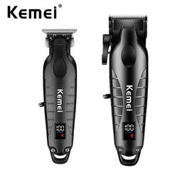 Kemei 2290 2293 Aparador De Cabelo Profissional Sem Fio Para Homens Barbeador E Zero Gapped Set Kit De Corte Elétrico