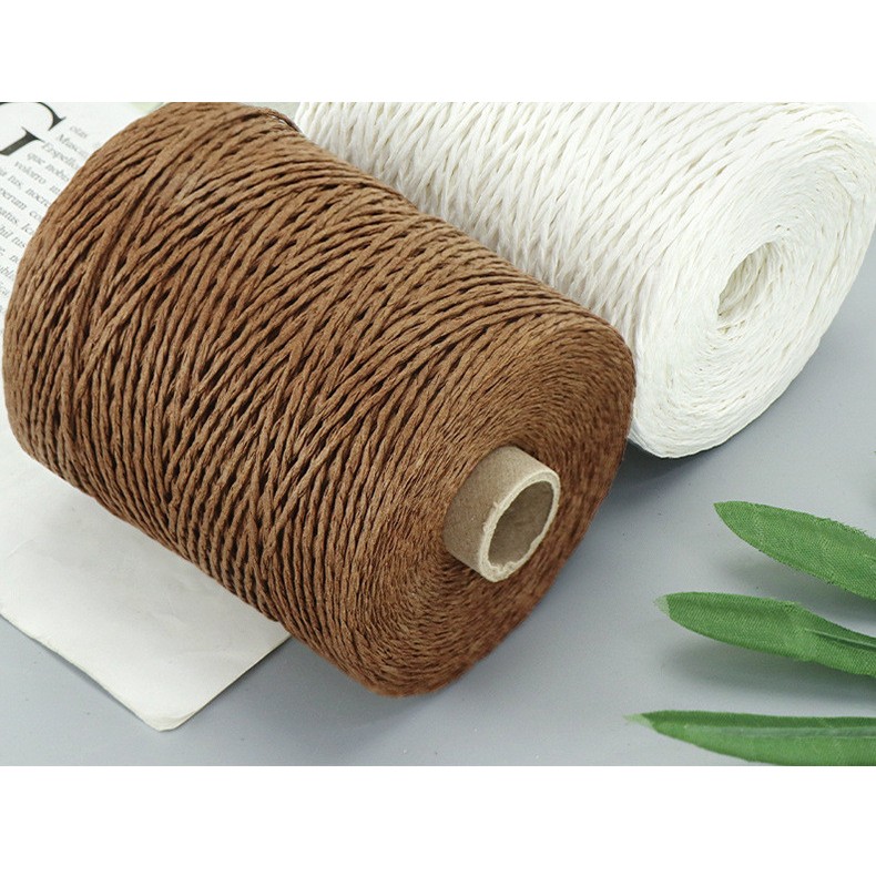350 metros de fio de papel de palha de ráfia cordas enroladas faça você mesmo sacos de chapéu em Oferta na Shopee