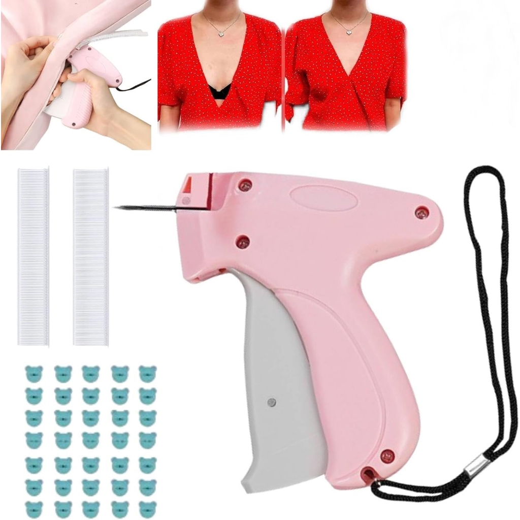 Fixador Rápido De Roupas , Mini Máquina De Costura De Reparo , Manual Conector Instantâneo De Botão , Pistola Stitch Hemming Para Pink