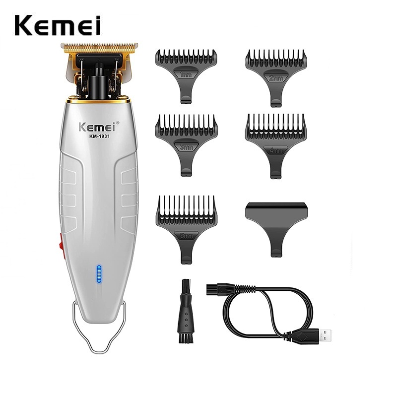 Kemei 1931 Poderoso Aparador De Barba Elétrica Para Homens Recarregável Haircut Blade Pode Ser Zero GM3TMáquinas de reparação, cortadores de cabelo, lâminas de barbear, ferramentas de corte de cabelo, ferramentas de barbear