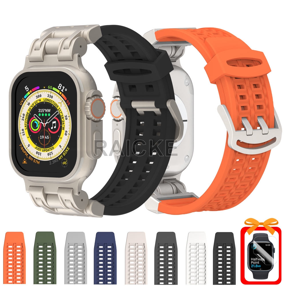 Pulseira De Silicone Macio Para Apple Watch , iWatch Série 11/10/9/8/7/6/5/4/3/SE Ultra 46mm 45mm 49mm 44mm 42mm em Oferta na Shopee